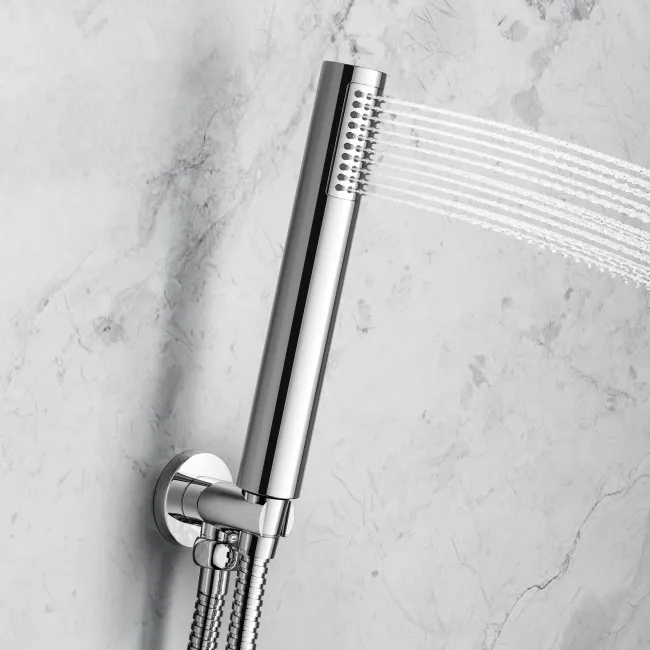 Ballina Premium Chrome Round Thermostatic Set - 300mm Head, Hand Shower & Body Jets