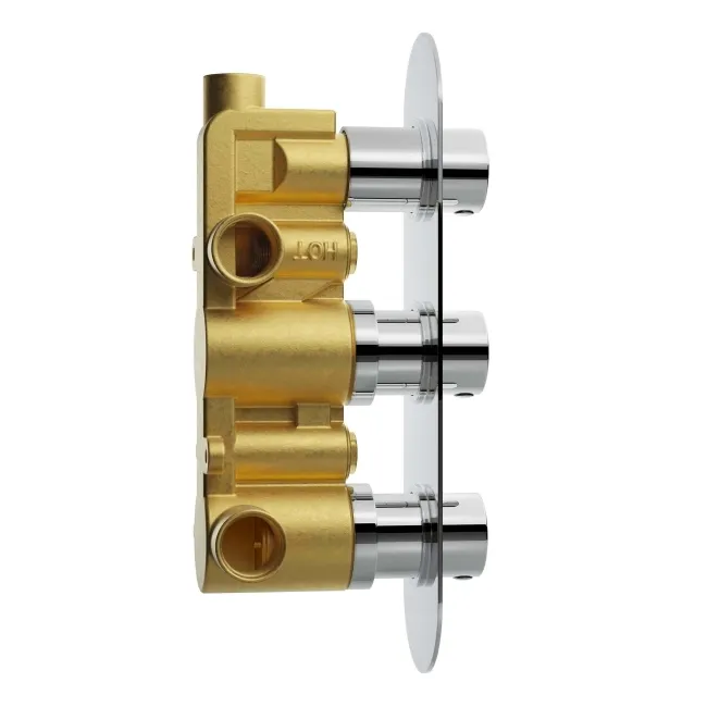 Ballina Premium Chrome Round Thermostatic Bath Filler Shower Set - 200mm Head & Slider Shower