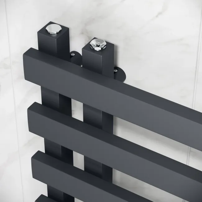 Palermo Electric Anthracite Designer Heated Towel Rail 1200x450mm