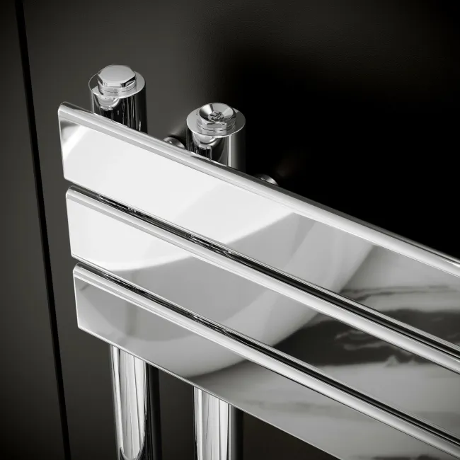 Seville Electric Chrome Designer Flat Panel Heated Towel Rail 1200x450mm