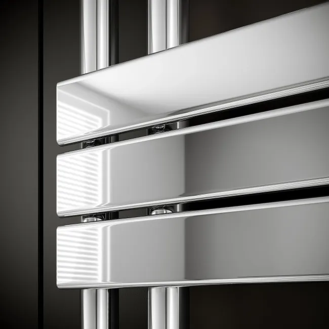 Seville Electric Chrome Designer Flat Panel Heated Towel Rail 1200x450mm