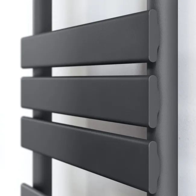 Santorini Electric Anthracite Flat Panel Heated Towel Rail 1200x450mm