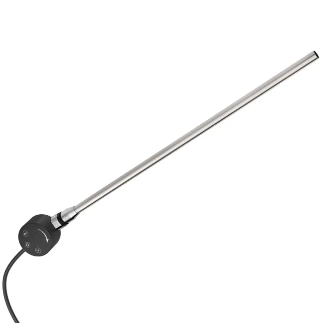 Barcelona Electric Matt Black Straight Heated Towel Rail 1800x600mm