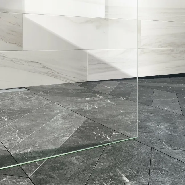 Copenhagen Easy Clean 8mm Walk Through Wet Room Shower Glass Panel 1400mm