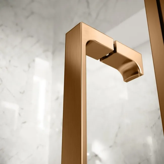 Cologne Brushed Copper Easy Clean 8mm Hinged Shower Enclosure 1800x700mm