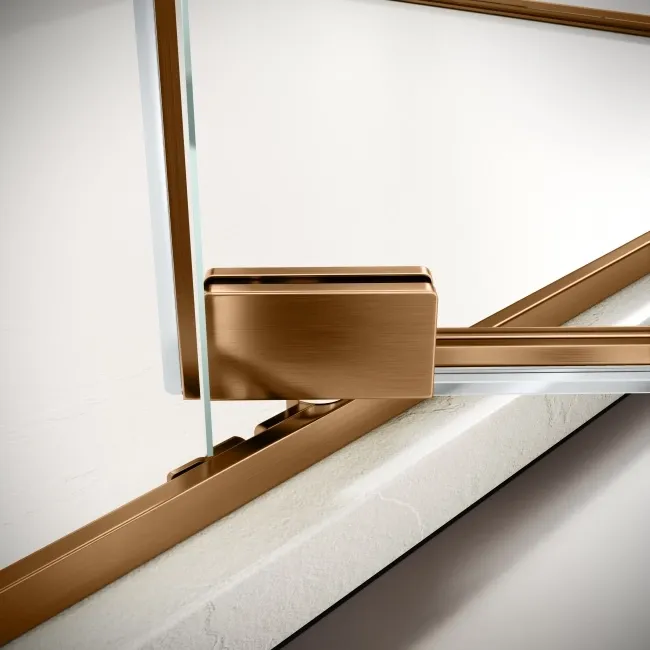 Cologne Brushed Copper Easy Clean 8mm Hinged Shower Enclosure 1800x800mm