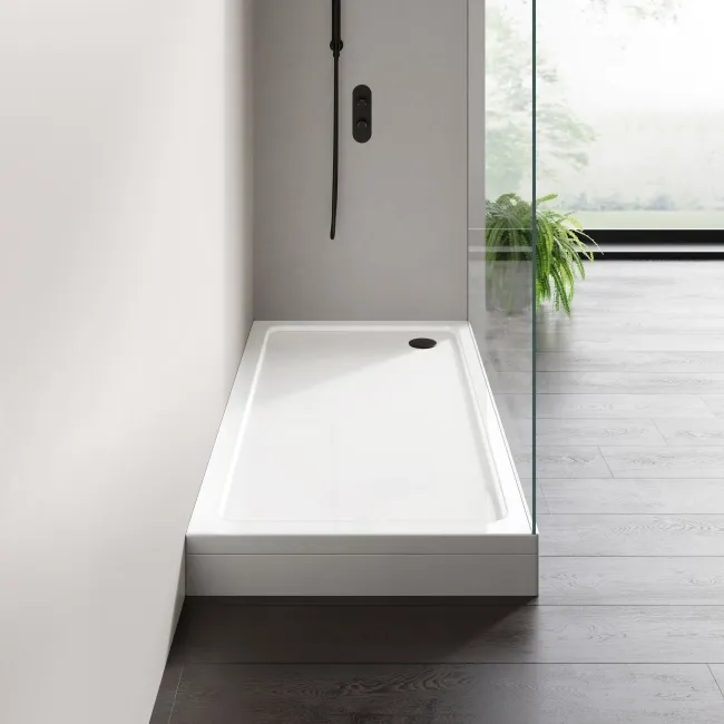London Rectangular Stone Shower Tray 1600x800mm & Riser Kit