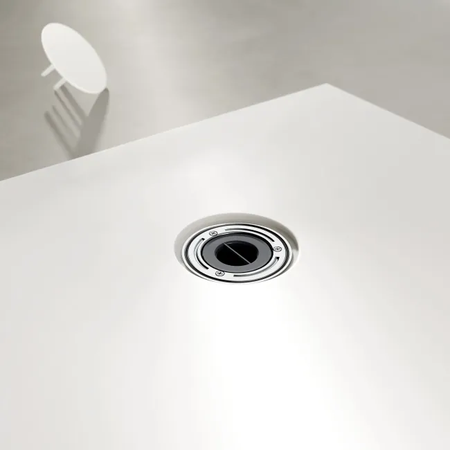 Seoul Low Profile Square Matt White Stone Shower Tray 800x800mm