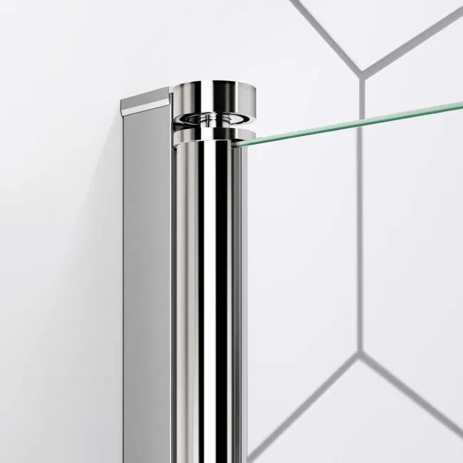 Stafford 1600x700 Round Shower Bath & 6mm Easy Clean Screen with Rail