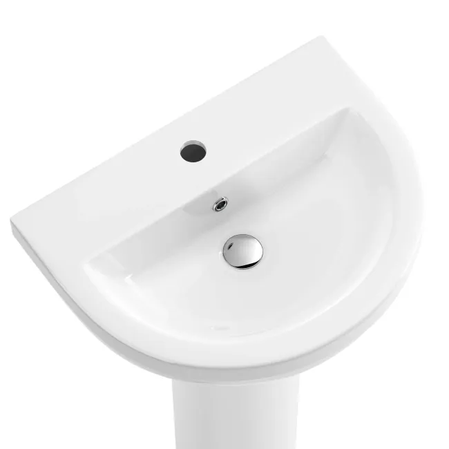 Denver Rimless Close Coupled Toilet & Pedestal Basin Set