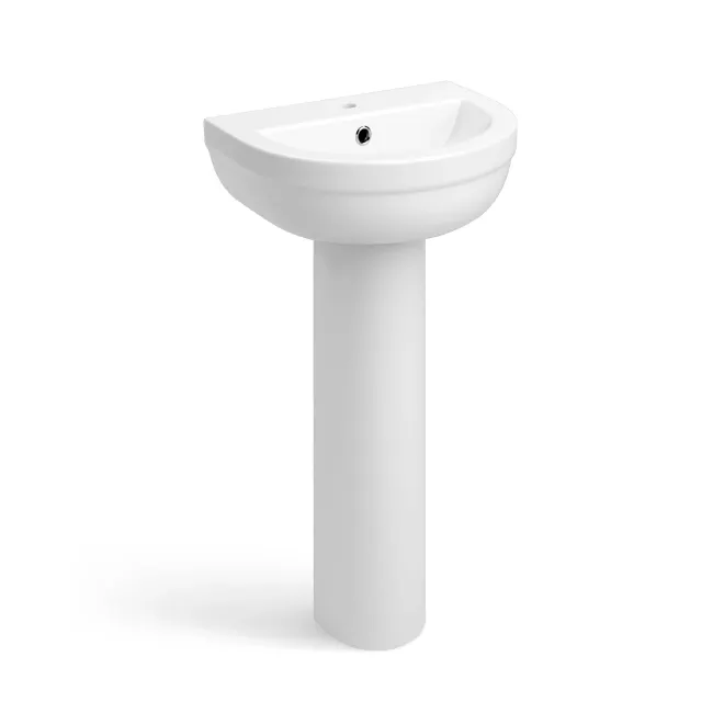 Denver Rimless Fully Back to Wall Close Coupled Toilet & Pedestal Basin Set