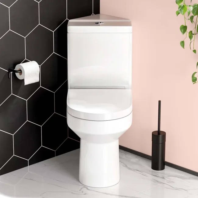 Denver Close Coupled Corner Toilet With Soft Close Seat