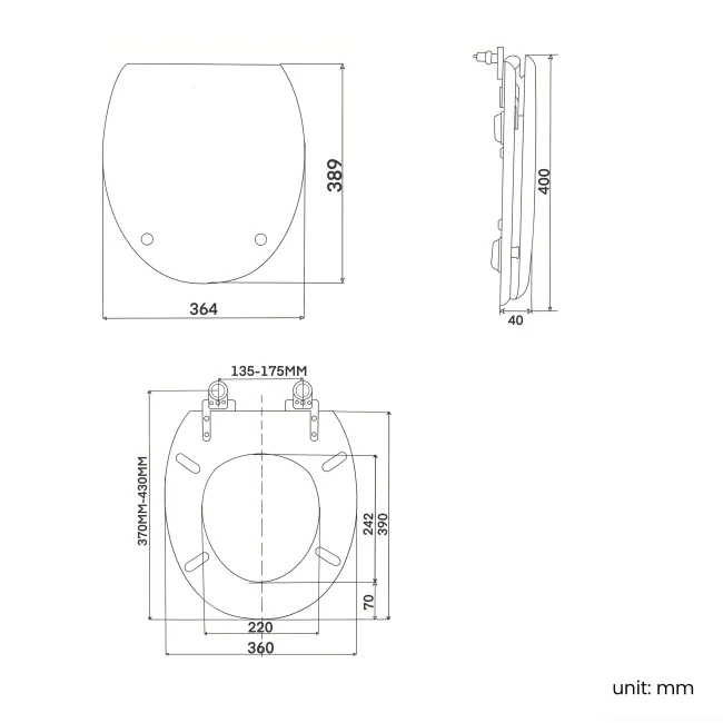 Hudson Traditional Toilet With Low-Level Cistern and Cotton White Wooden Seat