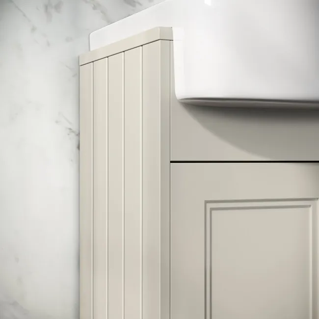 Monaco Chalk White Combination Vanity Basin And Seattle Toilet 1200mm