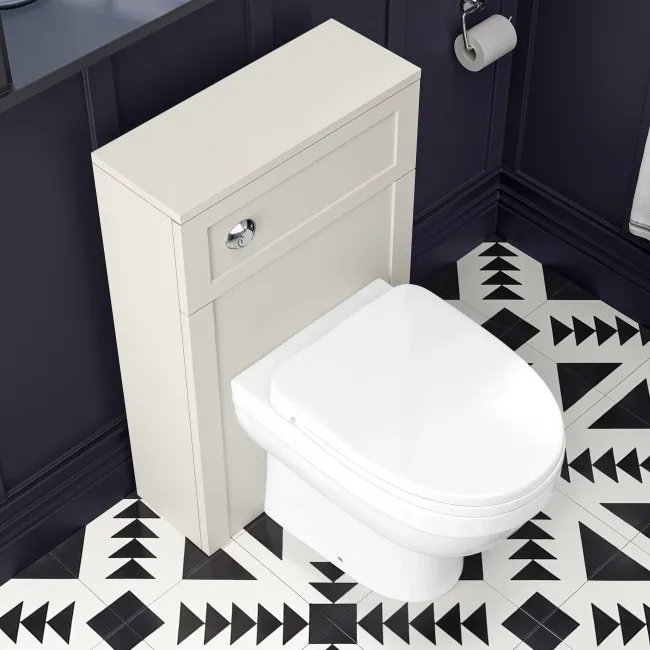 Traditional Chalk White Slimline Back To Wall Unit and Seattle Toilet