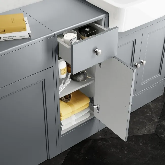 Monaco Dove Grey Combination Vanity Basin and Seattle Toilet 1500mm