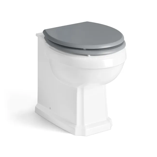 Monaco Dove Grey Combination Vanity Basin with Marble Top & Hudson Toilet with Wooden Seat 1200mm