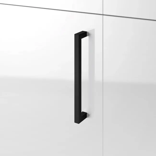 Harper Gloss White Combination Vanity Basin and Boston Toilet 1500mm - Black Accents
