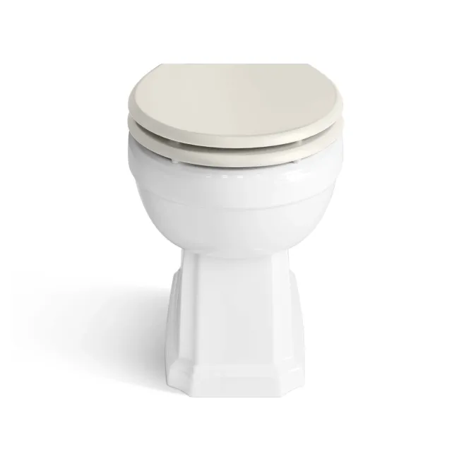 Monaco Chalk White Combination Vanity Basin and Hudson Toilet with Wooden Seat 1500mm