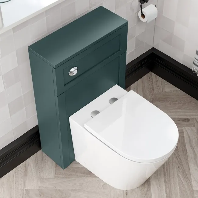 Bermuda Midnight Green Combination Vanity Basin and Boston Toilet 1100mm