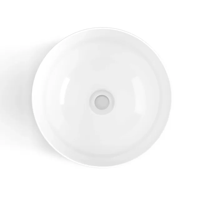 Lucia Inky Blue Vanity with Marble Top & Round Counter Top Basin 840mm - Brushed Brass Accents