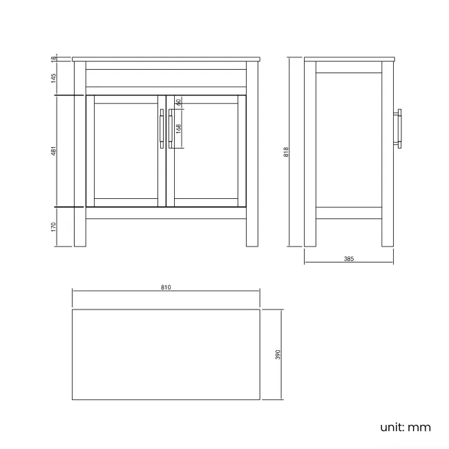 Bermuda Dove Grey Vanity with Oval Counter Top Basin 800mm - Brass Knurled Handles