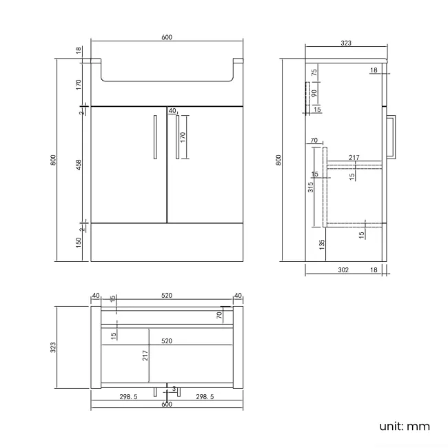 Harper Navy Blue Combination Vanity Basin and Houston Toilet 1200mm