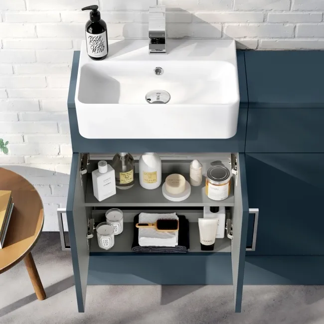 Harper Navy Blue Combination Vanity Basin & Tucson Toilet 1000mm