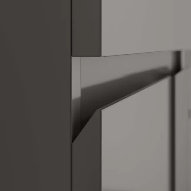 Foster Tungsten Grey Basin Vanity With Back To Wall Unit 1200mm (Excludes Toilet) - Right Handed