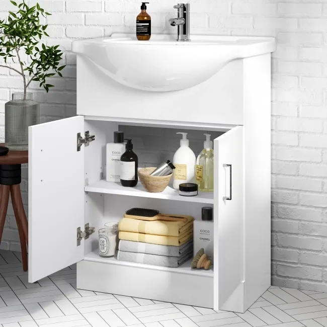 Quartz Gloss White Combination Vanity Basin and Houston Toilet 1150mm