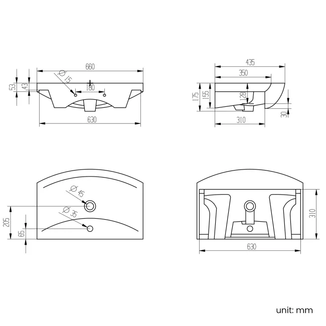 Capri Slate Grey Combination Vanity Basin and Miami Toilet 1150mm - Chrome Handles