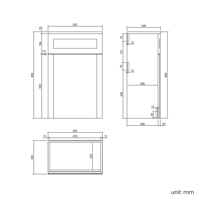 Capri Slate Grey Combination Vanity Basin and Houston Toilet 1150mm - Chrome Handles