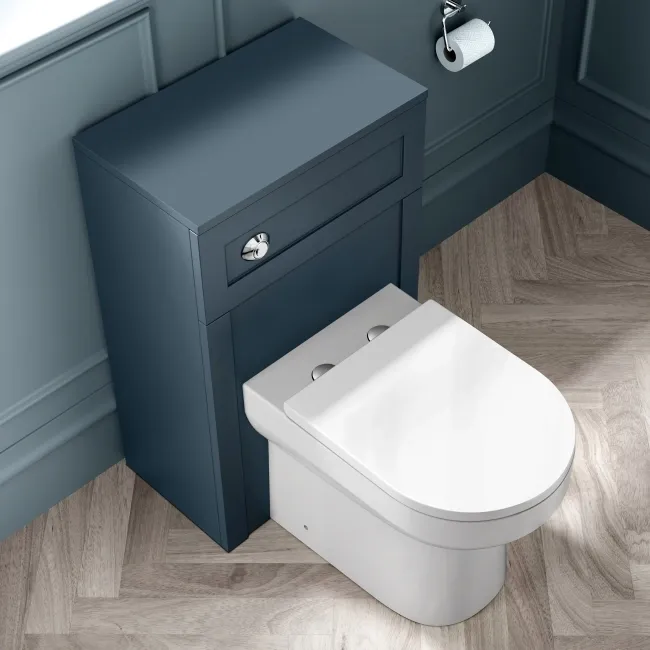 Capri Navy Blue Combination Vanity Basin and Miami Toilet 1150mm - Chrome Handles
