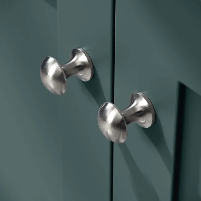 Capri Mystic Green Vanity with Semi Recessed Basin 650mm - Brushed Handles