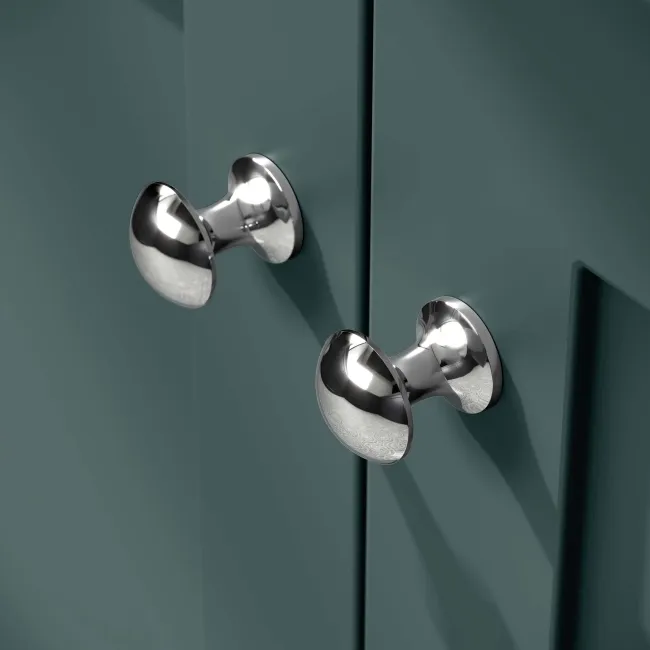 Capri Mystic Green Vanity with Semi Recessed Basin 650mm - Chrome Handles