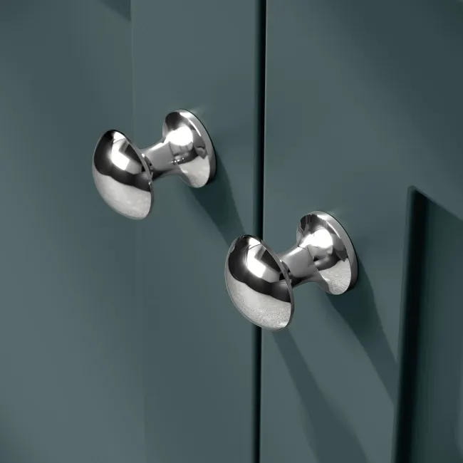 Capri Mystic Green Combination Vanity Basin and Houston Toilet 1350mm - Chrome Handles