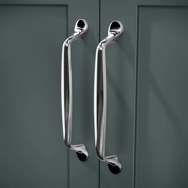 Capri Mystic Green Vanity with Semi Recessed Basin 550mm - Traditional Handles