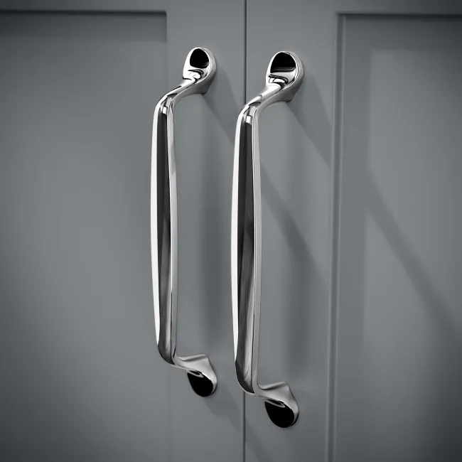 Milos Fog Grey Vanity with Oval Basin 600mm - Traditional Handles