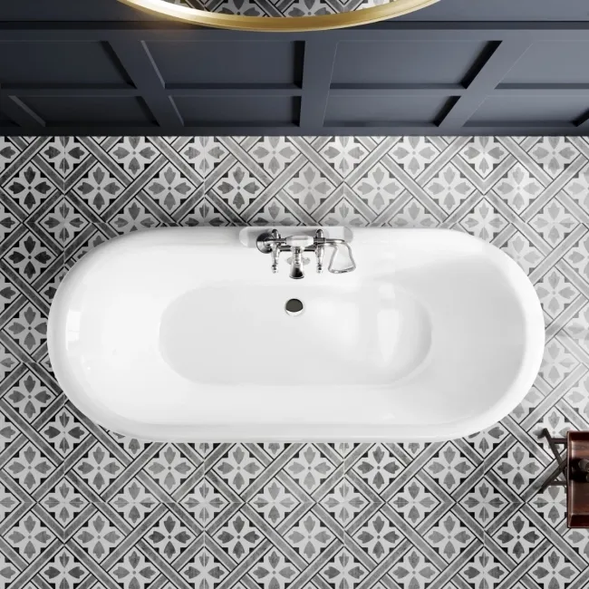 Grosvenor 1700mm Roll Top Bath - Chrome Claw Feet