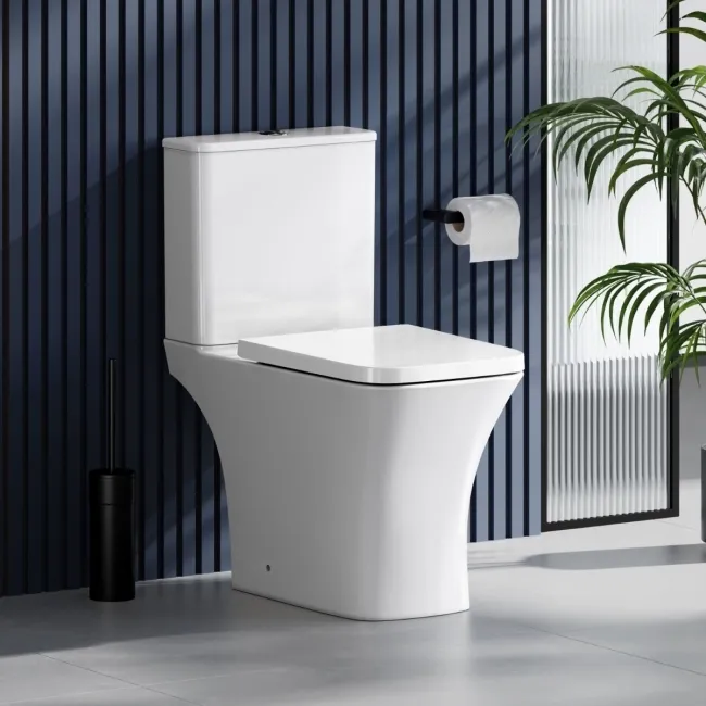 Houston Rimless Close Coupled Toilet With Premium Soft Close Seat