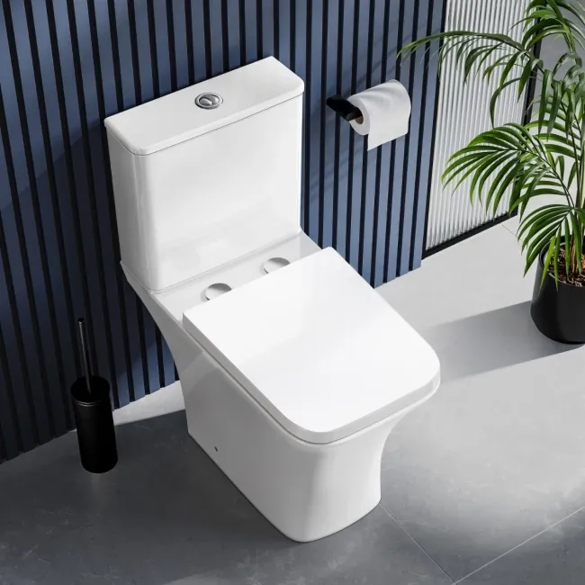 Houston Rimless Close Coupled Toilet With Premium Soft Close Seat