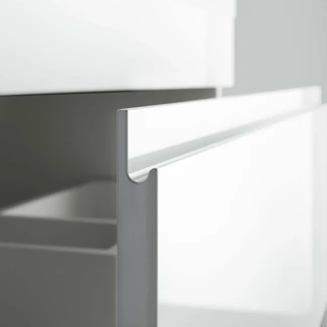 Trent Gloss White Wall Hung Basin Drawer Vanity 800mm