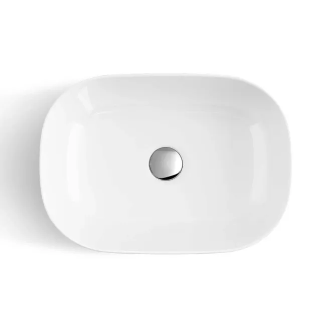 Trent Gloss White Vanity Drawer with Curved Counter Top Basin 600mm
