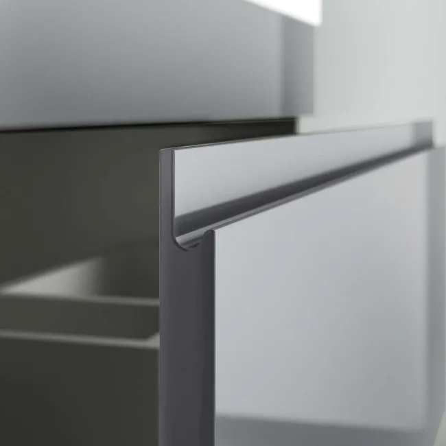 Trent Stone Grey Vanity Drawer with Marble Top & Oval Counter Top Basin 800mm