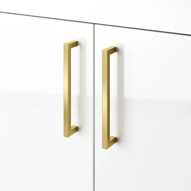 Harper Gloss White Combination Vanity Basin and Boston Toilet 1200mm - Brushed Brass Accents