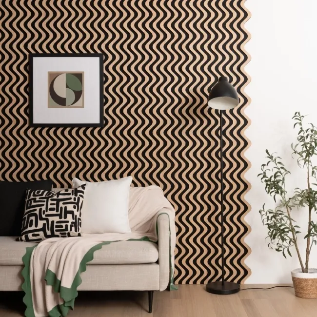 Trepanel® Oak Ripple Wave Acoustic Wood Slat Panels