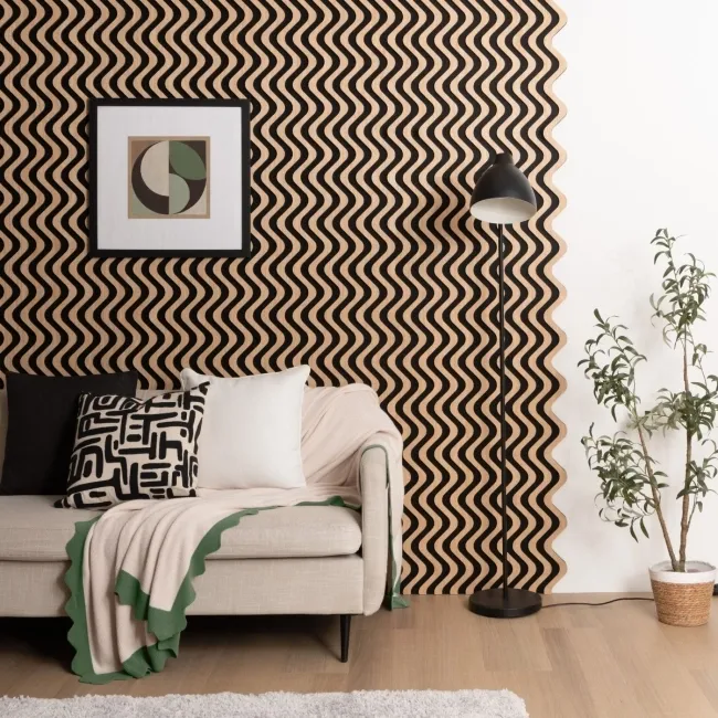 Trepanel® Oak Ripple Wave Acoustic Wood Slat Panels