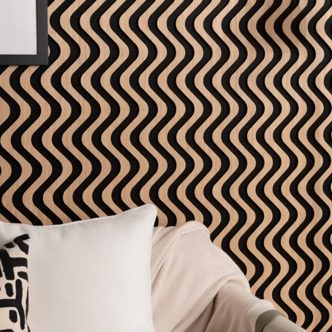 Trepanel® Oak Ripple Wave Acoustic Wood Slat Panels