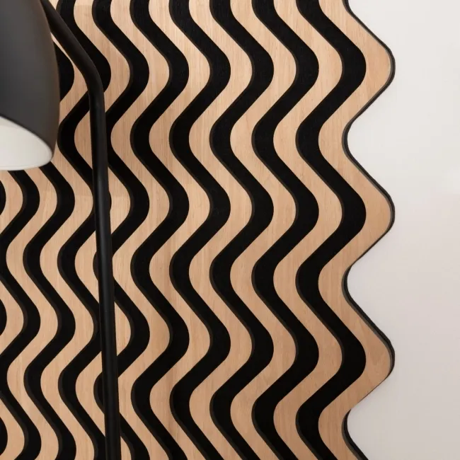 Trepanel® Oak Ripple Wave Acoustic Wood Slat Panels