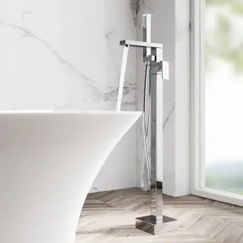 Tamar Chrome Freestanding Bath Shower Mixer Tap